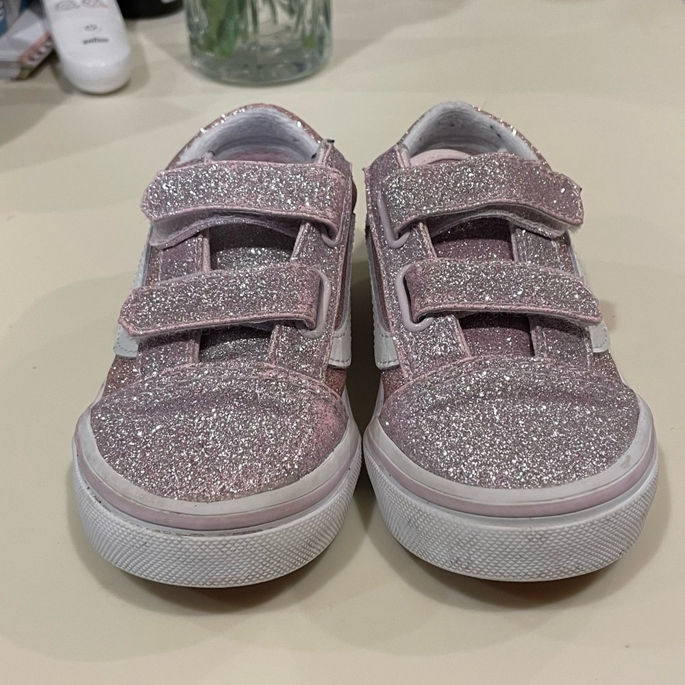 Pink glitter sneakers